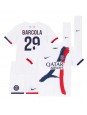 Otroške Nogometnih dresov Paris Saint-Germain Bradley Barcola #29 Gostujoči 2024-25 Kratki rokavi (+ hlače)